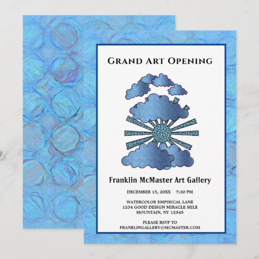 Aangepaste openingsgebeurtenis voor bedrijven kaart (Voorkant / Achterkant)