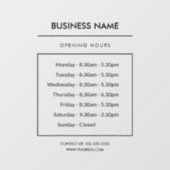 Aangepaste openingstijden voor bedrijven, sticker  (Vel)
