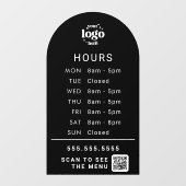 Aangepaste openingsuren voor bedrijven met winkel  raamsticker (Vel)