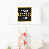 Aangepaste opknoping Banner Sign Business Logo Wit (Insitu)