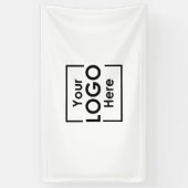 Aangepaste opknoping Banner Sign Business Logo Wit (Verticaal)