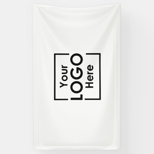 Aangepaste opknoping Banner Sign Business Logo Wit (Verticaal)