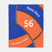 Aangepaste Oranje blauwe schroefdoekjes Fleece Deken (Voorkant)