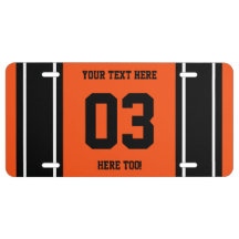 Aangepaste Oranje en zwarte sportstripes