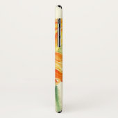 Aangepaste oranje florale florale draagtas Case-Mate iPhone case (Achterkant/links)