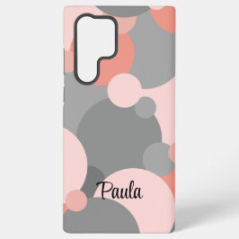 Aangepaste oranje-grijs molecuul Samsung Telefoonh Samsung Galaxy Hoesje