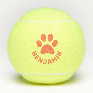 Aangepaste Oranje Pet Naam Pet  Tennisballen