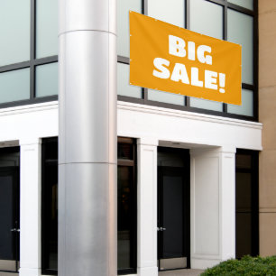 Aangepaste oranje SALE-banner Spandoek