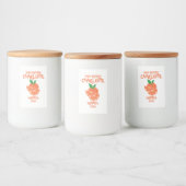 Aangepaste Oranje snoep potje label Voedselcontainer Etiket (Flessen)