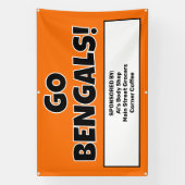 Aangepaste Oranje Sport Team Banner (Verticaal)