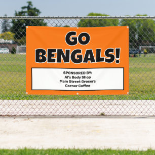 Aangepaste oranje sportteam banner