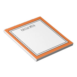 Aangepaste oranje witte bewerkbare kleur notitieblok