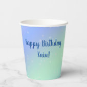 Aangepaste orca Killer Whale Birthday Papieren Bekers (Achterkant)