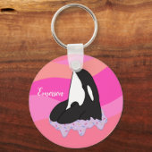 Aangepaste Orca Killer Whale Sleutelhanger (Voorkant)