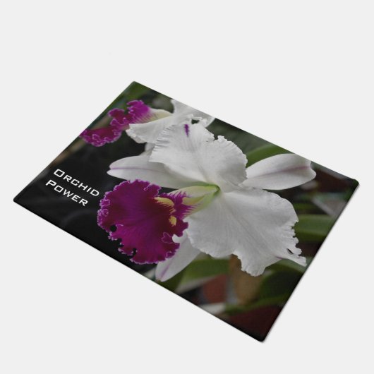 Aangepaste, orchidee ventilator deurmat (Schuin)