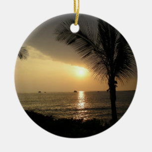 Aangepaste organisatie voor Tropische Vakantie Keramisch Ornament