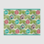 Aangepaste Ornamenten met kerstboomfoto's Tissuepapier (Voorkant)