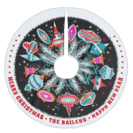 Aangepaste  Ornamenten met zwarte achtergrond Kerstboom Rok