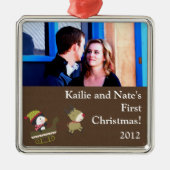 Aangepaste Ornamenten pinguïn / rendiertje C (Voorkant)