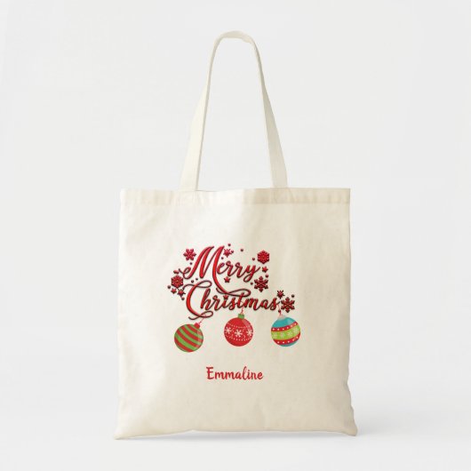 Aangepaste Ornamenten voor kerstcadeaus Tote Bag (Voorkant)