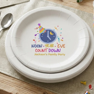 Aangepaste Oud en Nieuw voor Kinderen, Countdown n Papieren Bordje