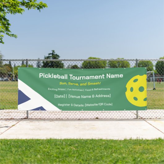Aangepaste Outdoor Pickleball Toernooi Banner (Insitu)