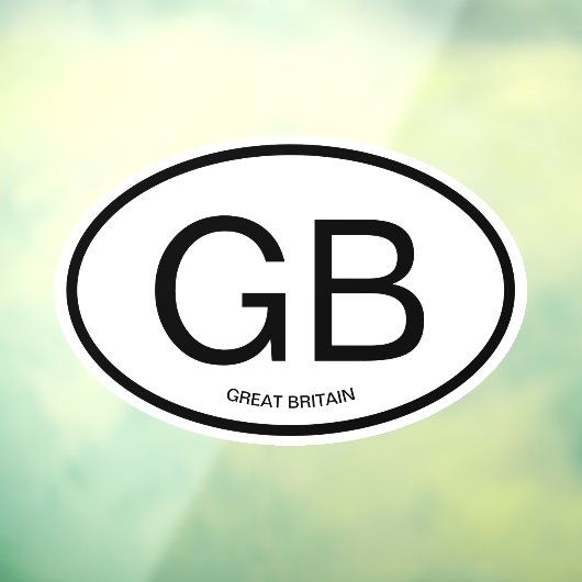 Aangepaste ovale landcode afkorting statische auto raamsticker (Vel 3)