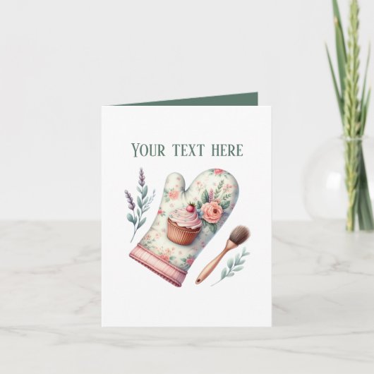 Aangepaste ovenwant van Cute Bakery Kaart (Voorkant)