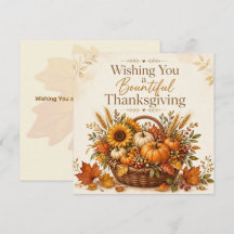 Aangepaste overvloedige Thanksgiving kaart