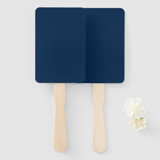 Aangepaste Oxford Blue Paddle Fans – Bulk Set Handwaaier (Voorkant en achterkant)
