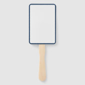 Aangepaste Oxford Blue Rectangle Fans Handwaaier (Achterkant)