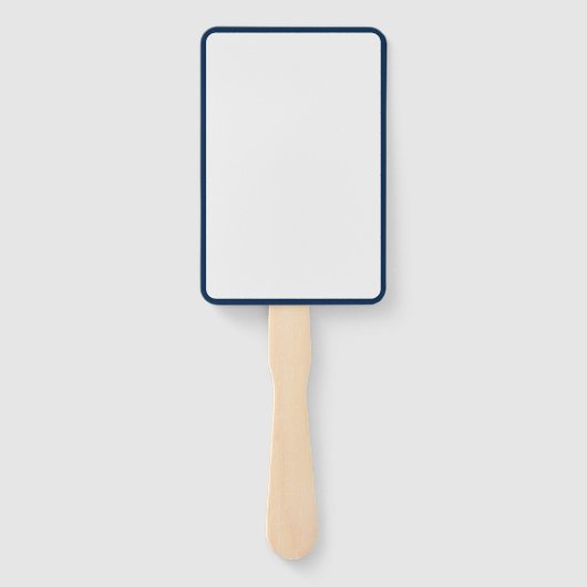 Aangepaste Oxford Blue Rectangle Fans Handwaaier (Achterkant)