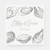 Aangepaste Oyster Party servetten (Voorkant)