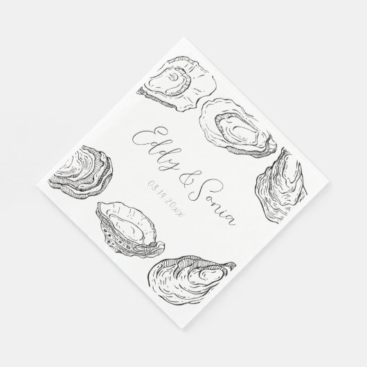 Aangepaste Oyster Party servetten (Hoek)