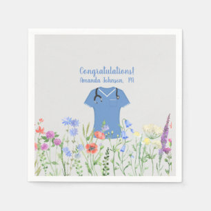 Aangepaste PA Physician Assistant Blue Scrubs Servet
