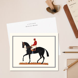 Aangepaste Paard Stationery  Paardachtigen Dank u Notitiekaartje