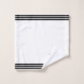Aangepaste paarden en drie zwarte strips op wit bad handdoek (Wasdoekje)