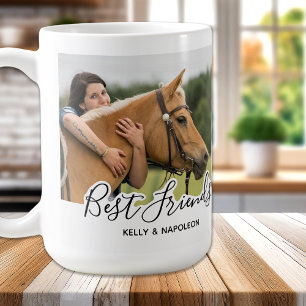 Aangepaste paardenfoto White Best Friends Koffiemok