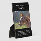 Aangepaste paardennaam en foto-Memorial Fotoplaat (Zijkant)