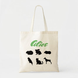 Aangepaste paardensilhouettes Paaskonijnentas Tote Bag