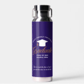 Aangepaste Paarse Afstuderen Klasse van 2025 Afstu Waterfles (Voorkant)