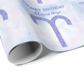 Aangepaste Paarse astrologie van Cute Aries Birthd Cadeaupapier (Rol Hoek)