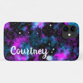 Aangepaste Paarse blauwe melkweg kosmische ruimte Case-Mate iPhone Case (Achterkant (horizontaal))