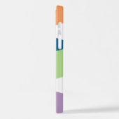 Aangepaste Paarse Blauwgroen Blauwe Lime Groene Or iPhone Hoesje (Linkerkant)