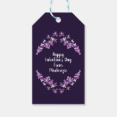 Aangepaste Paarse dendrobium Orchids Motif Cadeaulabel (Achterkant)