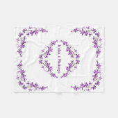 Aangepaste Paarse dendrobium Orchids Motif Fleece Deken (Voorkant (Horizontaal))