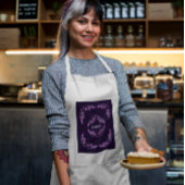 Aangepaste Paarse dendrobium Orchids Motif Standaard Schort