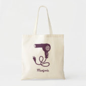 Aangepaste Paarse droogdroger met retro Tote Bag (Voorkant)