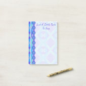 Aangepaste Paarse en Aqua Painted Diamonds Post-it® Notes (Op bureau)