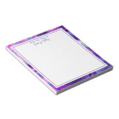 Aangepaste Paarse en blauwe Abstracte kunst Notitieblok (Schuin)